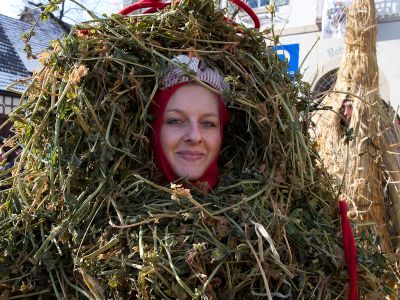 Strohbärin Zellingen straw bear